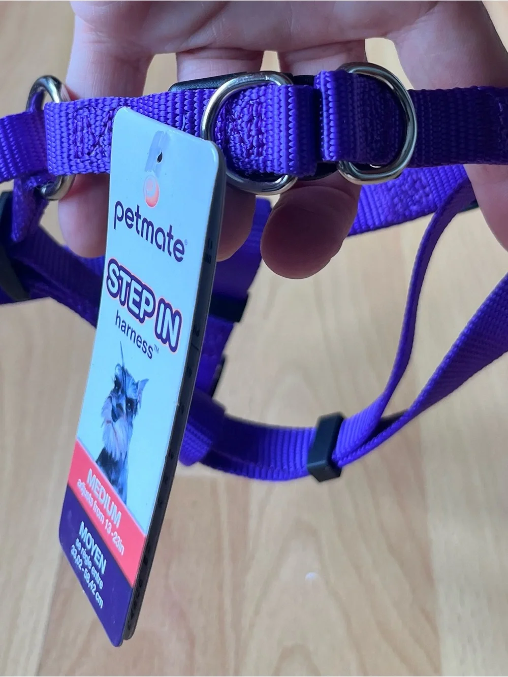 Petmate Purple Step-In Dog Harness with Metal D-Rings